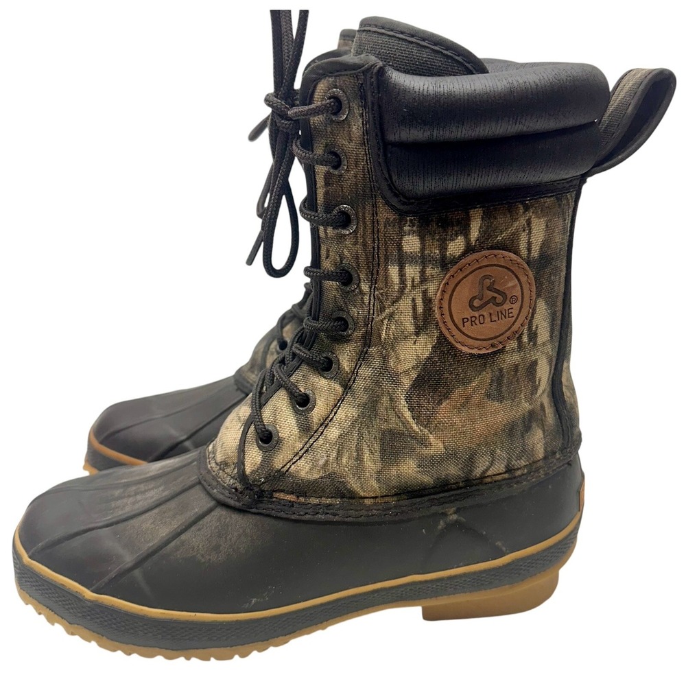 Proline C39BU-9 Mens‎ 10 1/2" Rubber Cordura Hunting Boots Camo Size Medium 7